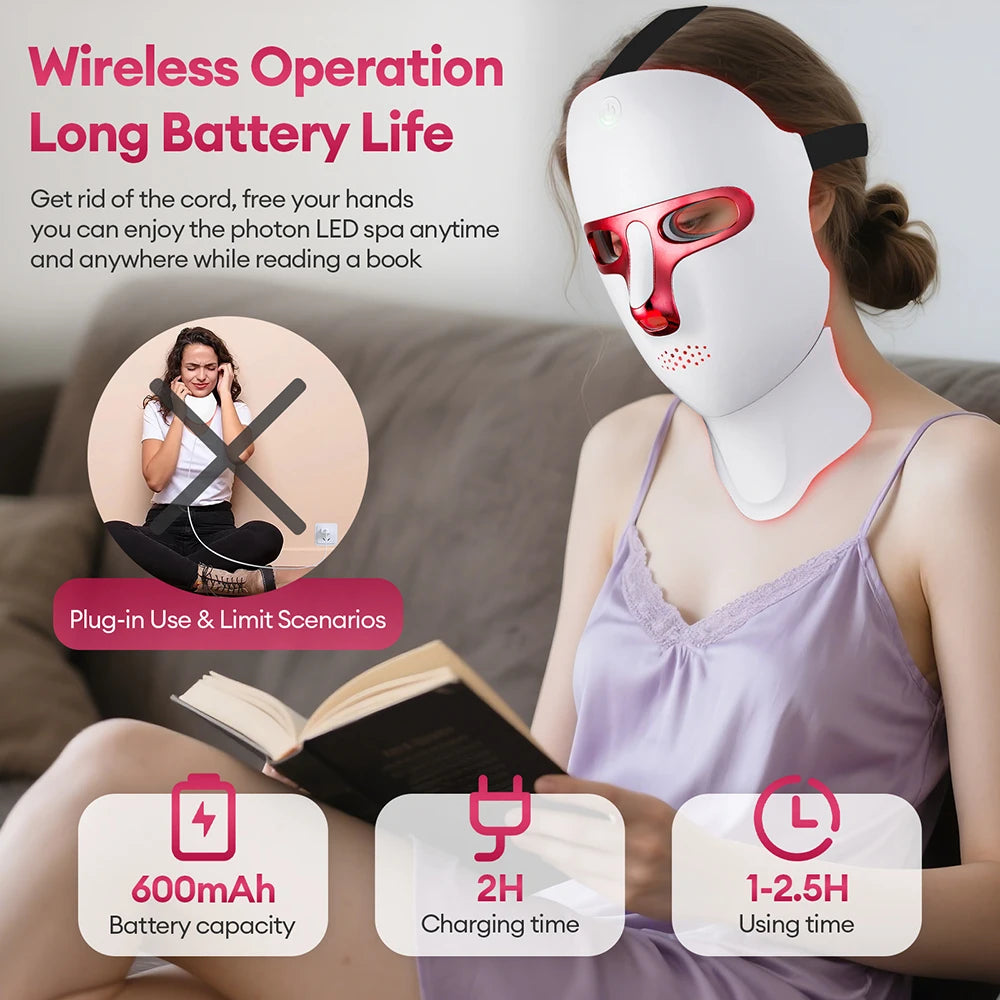 LumiGlow™: 7-Color LED Beauty Mask 💆♀️✨🌸