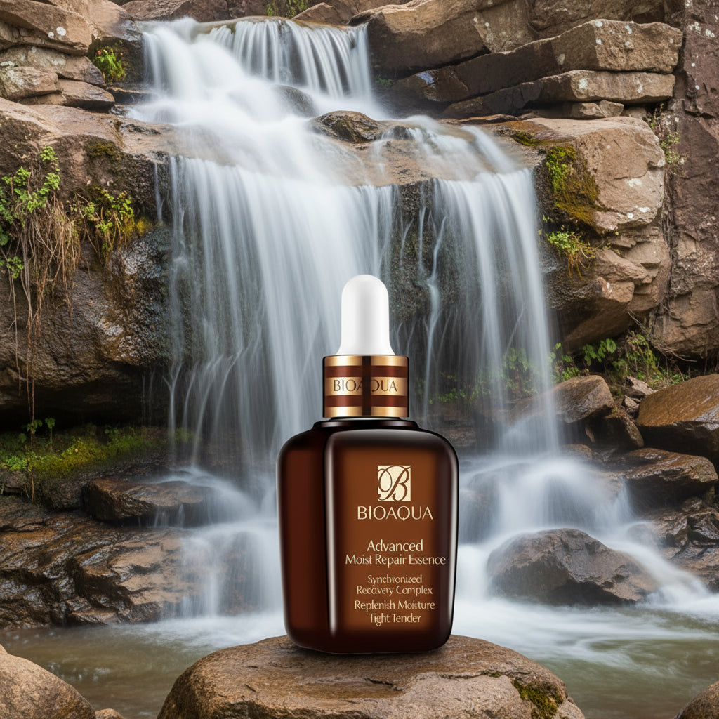 Bioaqua Advanced Moist Repair Essence bottle on a white background