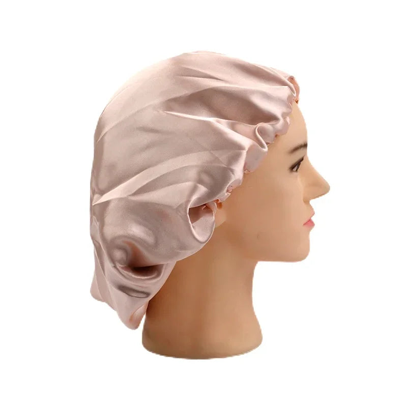 SatinBloom™: Double-Layer Sleep Bonnet 🌙💖✨