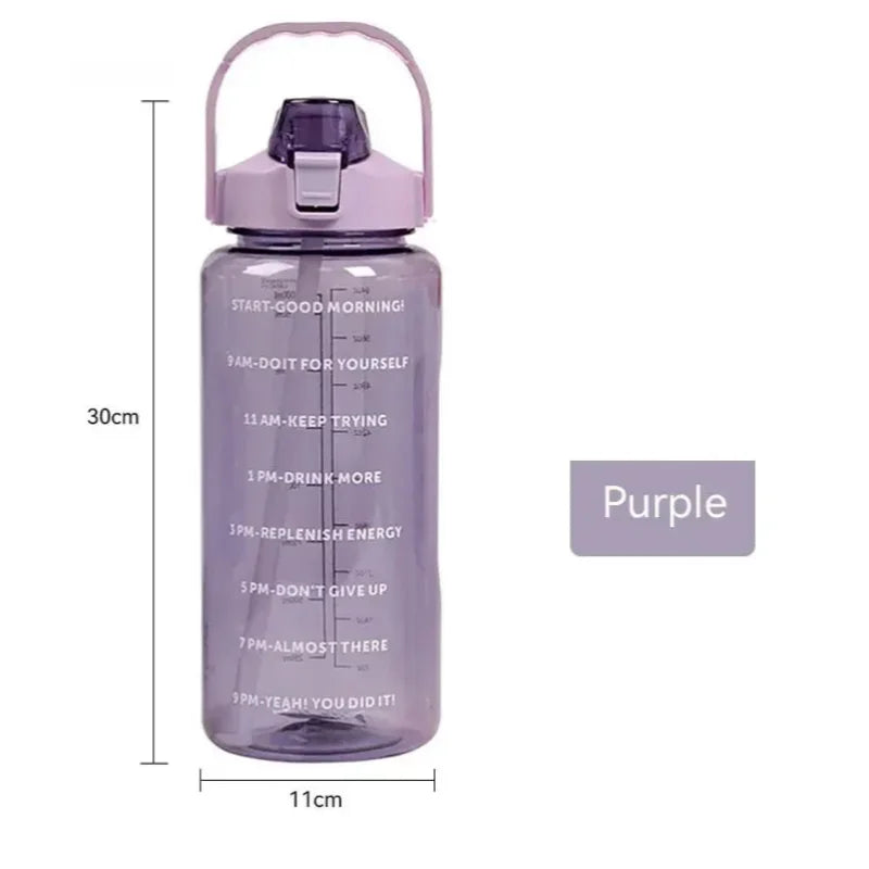 HydraMuse™: 2L Time-Marked Sports Bottle 💧🏋️‍♀️🌸