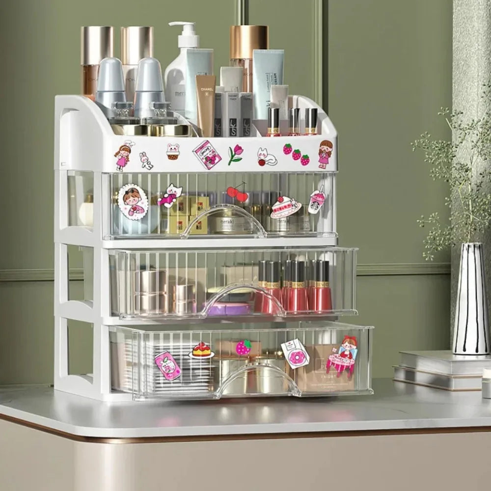 GlamStash™: Large-Capacity Transparent Makeup & Jewelry Organizer 💖💎✨