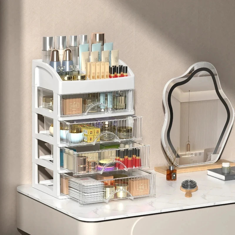 GlamStash™: Large-Capacity Transparent Makeup & Jewelry Organizer 💖💎✨