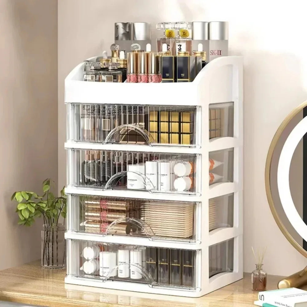 GlamStash™: Large-Capacity Transparent Makeup & Jewelry Organizer 💖💎✨