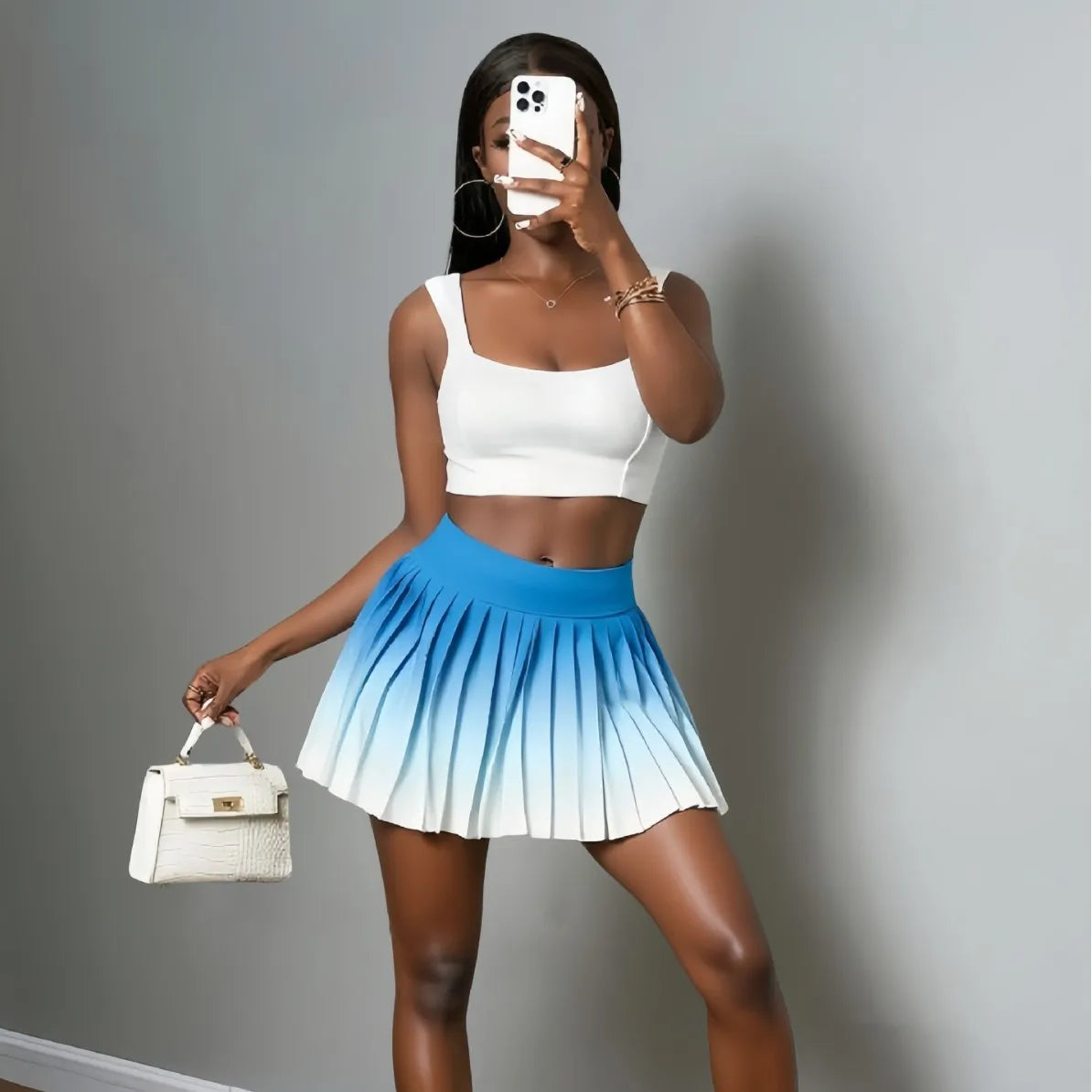 GlowMotion™: Gradient Running Skirt 🎨💃🌸