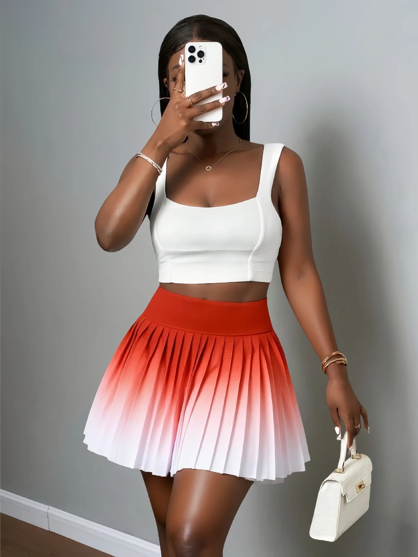GlowMotion™: Gradient Running Skirt 🎨💃🌸