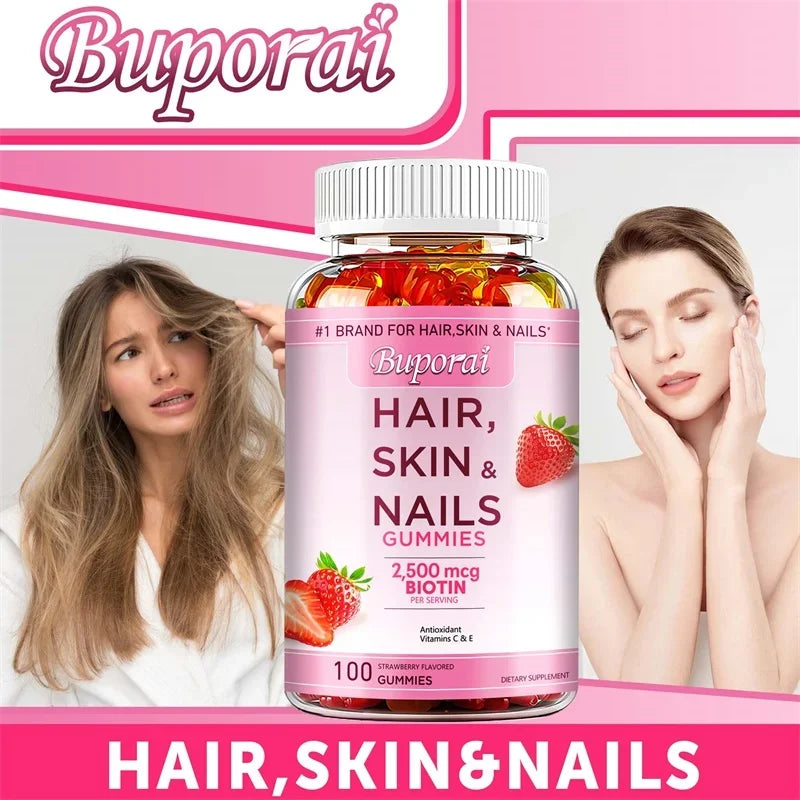 GlowBerry™: Hair Skin & Nails Gummies 💖🍓✨