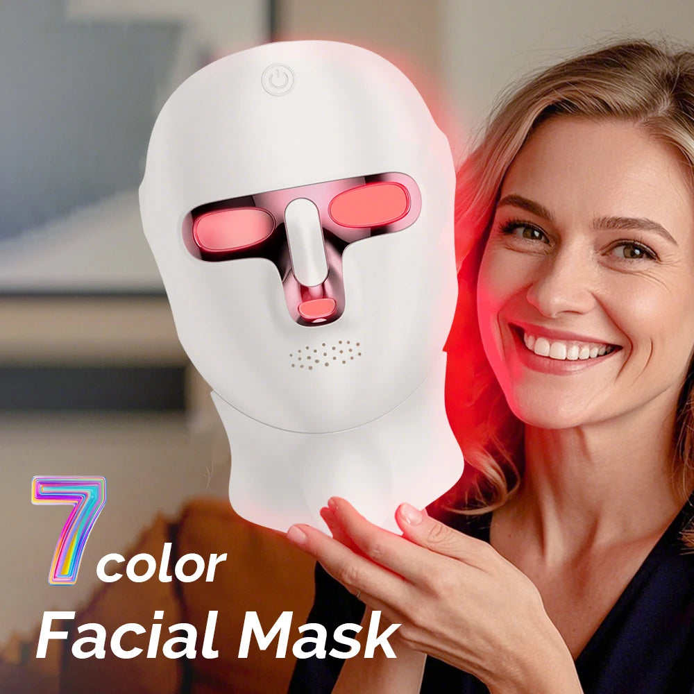 LumiGlow™: 7-Color LED Beauty Mask 💆‍♀️✨🌸