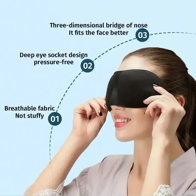 DreamLuxe™: 3D Contoured Sleep Mask 🌙💤✨