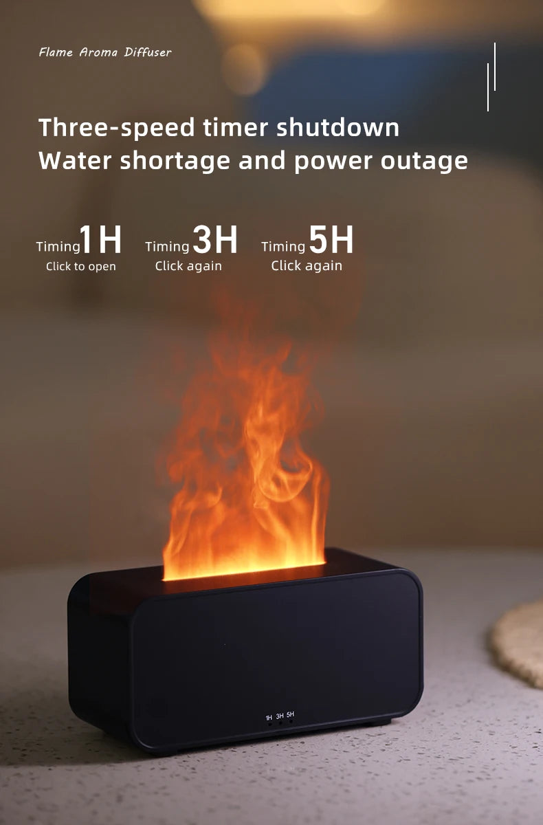 FlameAura™: Colorful Aromatherapy Humidifier 🔥🌸💆‍♀️