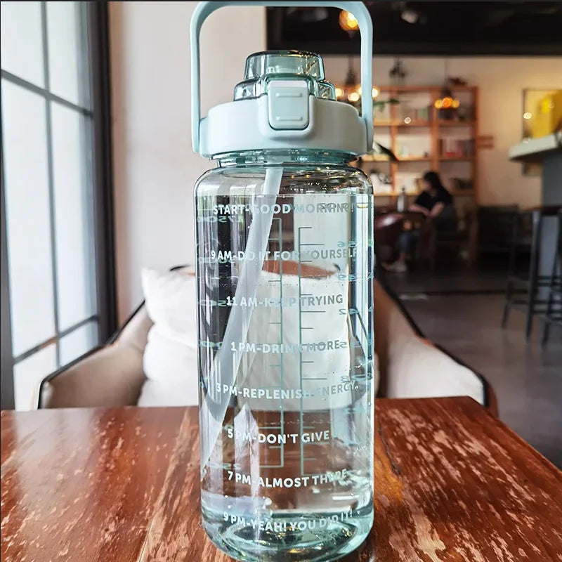 HydraMuse™: 2L Time-Marked Sports Bottle 💧🏋️‍♀️🌸