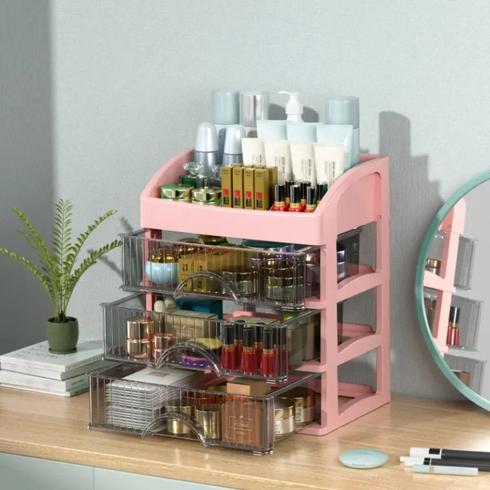 GlamStash™: Large-Capacity Transparent Makeup & Jewelry Organizer 💖💎✨