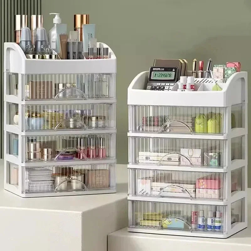 GlamStash™: Large-Capacity Transparent Makeup & Jewelry Organizer 💖💎✨