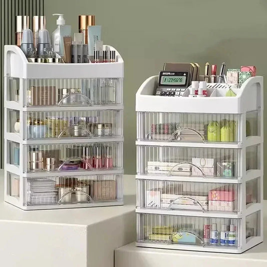 GlamStash™: Large-Capacity Transparent Makeup & Jewelry Organizer 💖💎✨