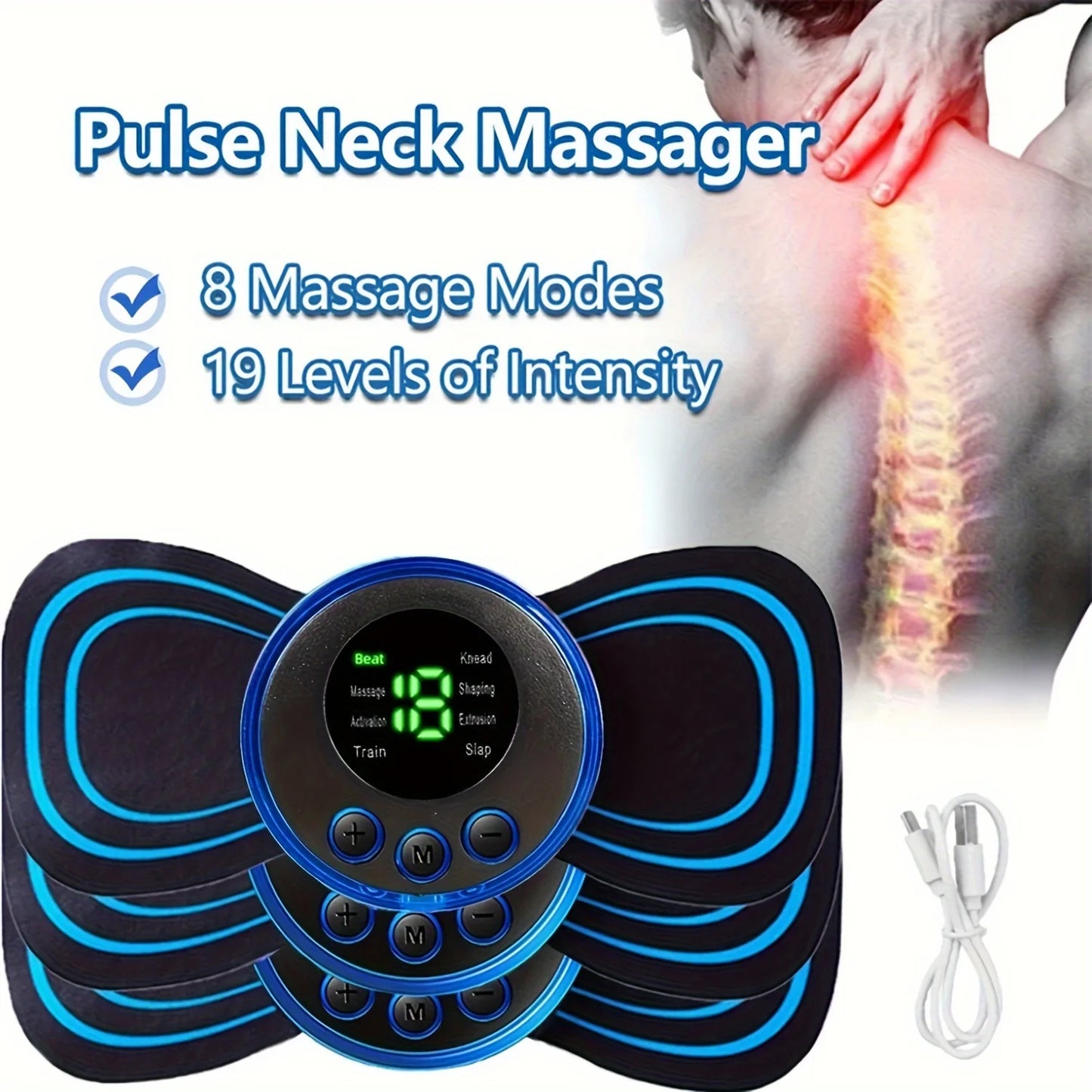 RelaxiPulse™: Mini Electronic Cervical Massager 💖💆‍♀️✨
