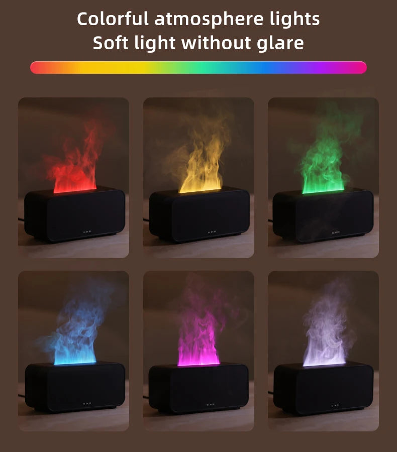 FlameAura™: Colorful Aromatherapy Humidifier 🔥🌸💆‍♀️