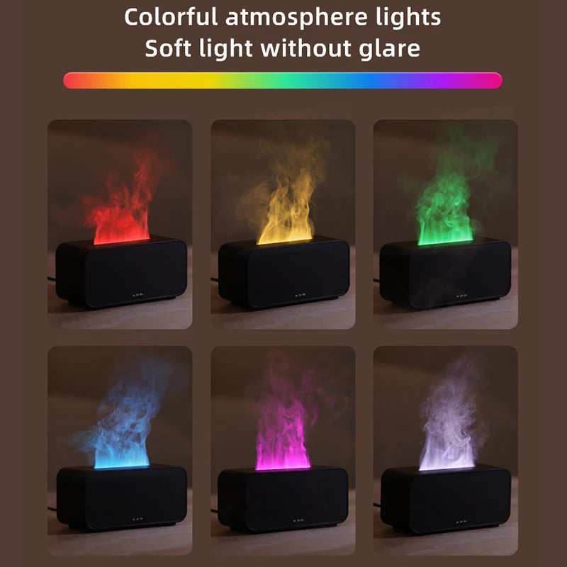 FlameAura™: Colorful Aromatherapy Humidifier 🔥🌸💆‍♀️