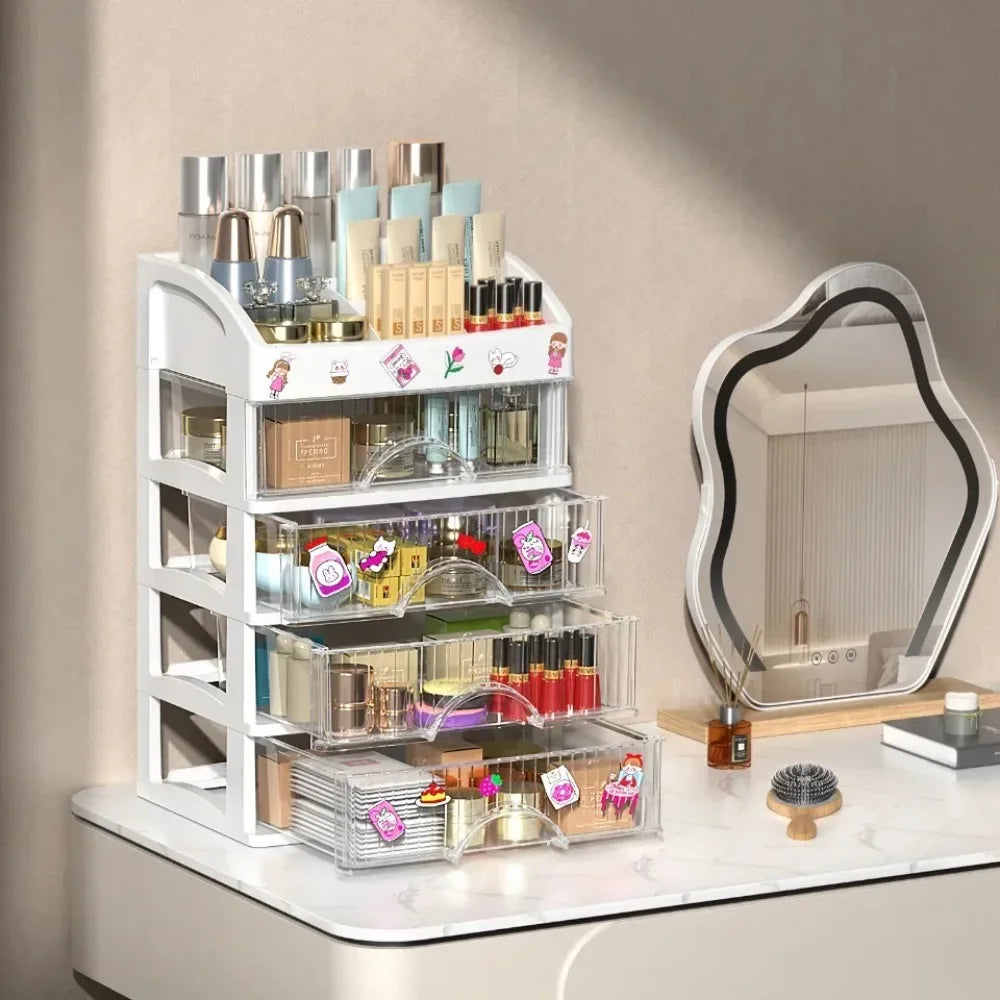 GlamStash™: Large-Capacity Transparent Makeup & Jewelry Organizer 💖💎✨