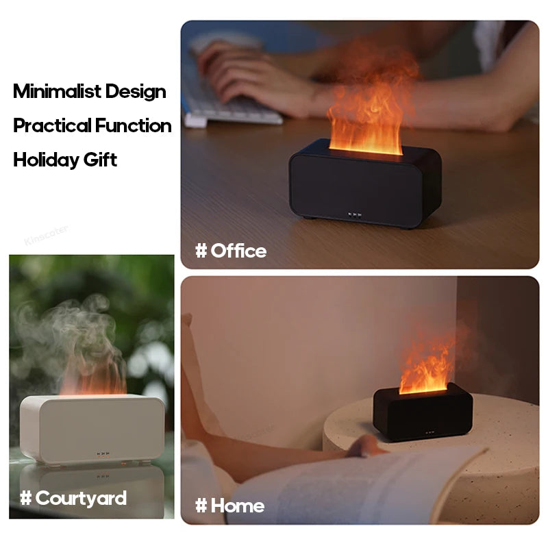 FlameAura™: Colorful Aromatherapy Humidifier 🔥🌸💆‍♀️