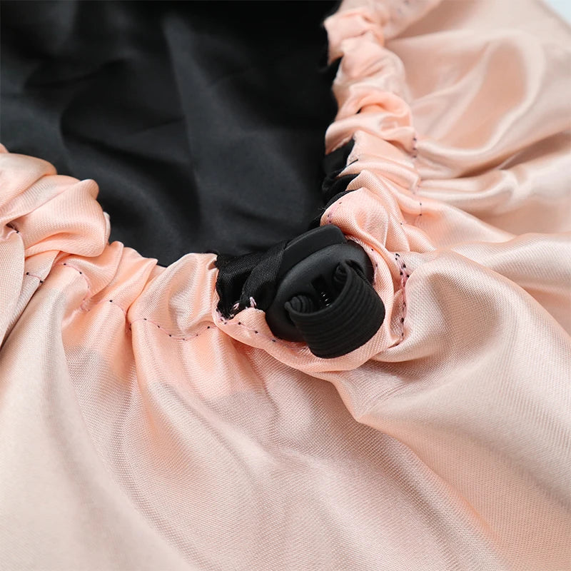 SatinBloom™: Double-Layer Sleep Bonnet 🌙💖✨