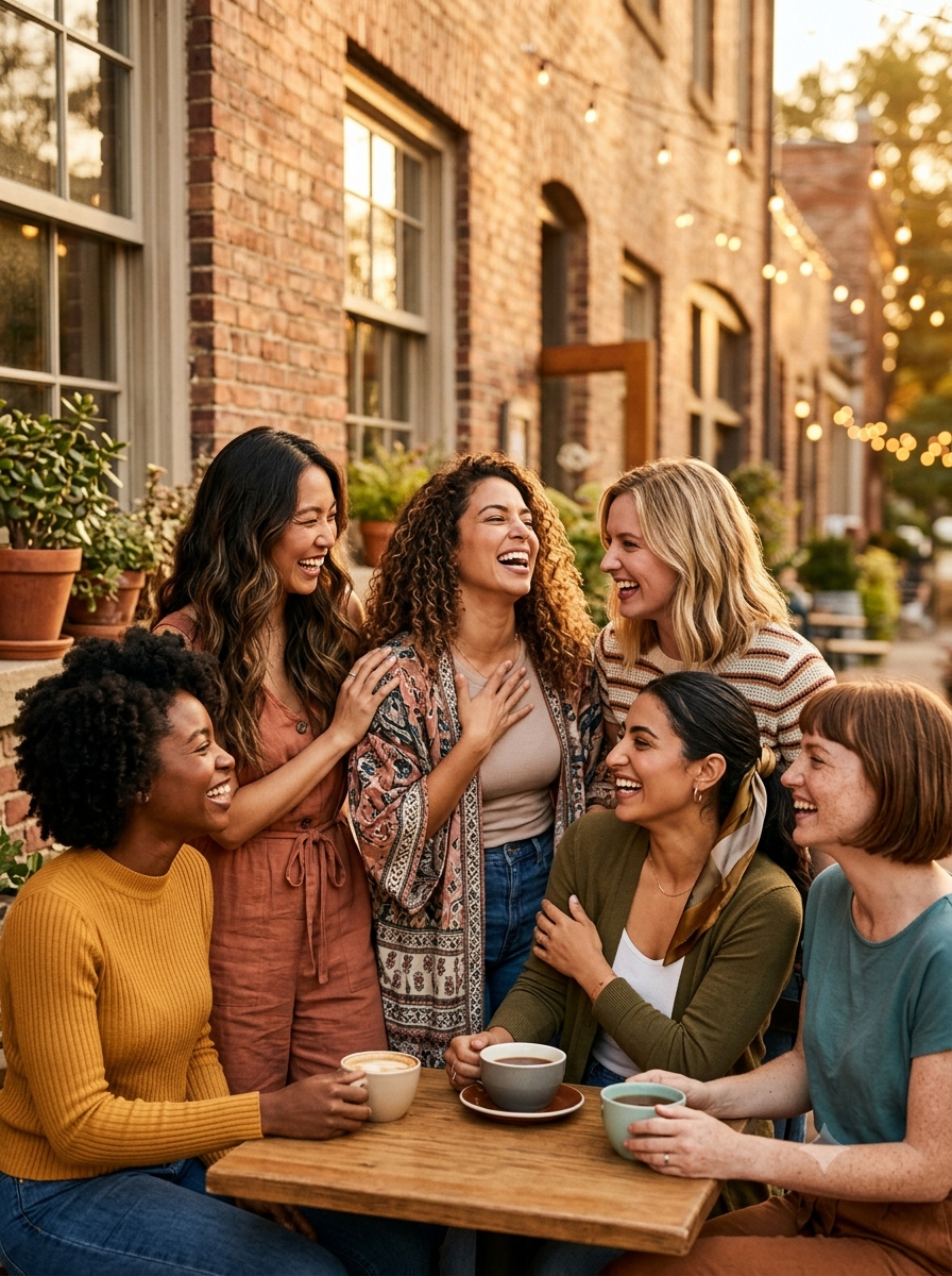 Women laughing together