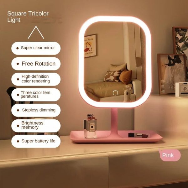 GlamGlow™: LED Dimmable Vanity Mirror 💄🌸✨